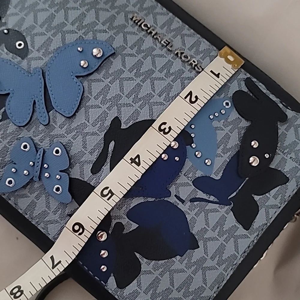Michael Kors Blue Butterfly Crossbody Bag - Picture 5 of 11